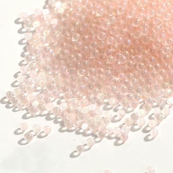Luminous DIY Nail Art Decoration Mini Glass Beads, Tiny Caviar Nail Beads, Glow In The Dark, Round, Lavender Blush, 2mm