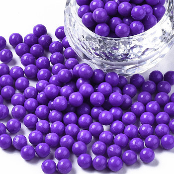 Plastic Water Soluble Fuse Beads, for Kids Crafts, DIY PE Melty Beads, Round, Blue Violet, 5mm