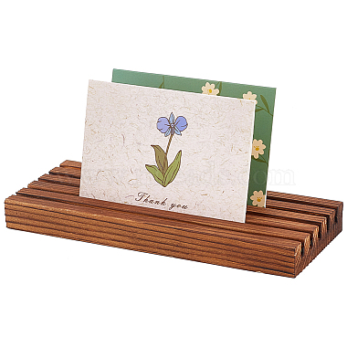 Dark Goldenrod Wood Name Card Holders & Straps