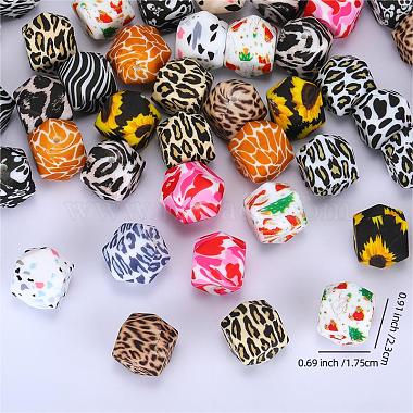 Colorful Pattern Printed Silicone Beads(SI-JX0022A-08)-2