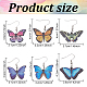 6 Pairs 6 Style Acrylic Butterfly Dangle Earrings(EJEW-AN0001-07)-2