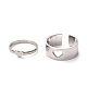 304 Stainless Steel Finger Rings Sets(RJEW-F117-03P)-1