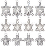 30Pcs 3 Style Stainless Steel Pendant, Tortoise, Stainless Steel Color, 18.5~25x13~15x3~3.5mm, Hole: 1~1.8mm, 10pcs/style(STAS-SC0004-58)
