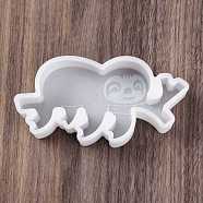 Sloth Candle Silicone Molds, For Air Fresheners, White, 126x65x31mm, Inner Diameter: 62x61mm(DIY-NH0010-02)