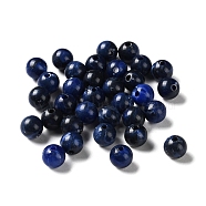 Acrylic Beads, Imitation Gemstone, Round, Midnight Blue, 8mm, Hole: 1.8mm(OACR-C020-06F)