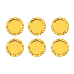 Tinplate Pendant Cabochon Settings, Bottle Cap, Gold, 34x3mm, Hole: 1.6mm(IFIN-WH0075-17)