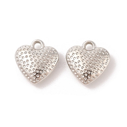 CCB Plastic Pendants, Heart with Groove, Platinum, 18.5x18x6mm, Hole: 2.5mm(CCB-N006-02P)