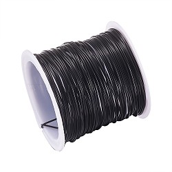 Round Copper Wire Copper Beading Wire for Jewelry Making, Long-Lasting Plated, Black, 20 Gauge, 0.8mm, about 26.24 Feet(8m)/roll(YS-TAC0004-0.8mm-15)