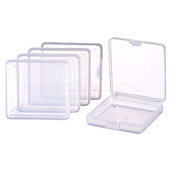 Transparent Plastic Bead Containers, Cuboid, Clear, 6.2x5.8x1.7cm, 18pcs/set(CON-BC0004-61)