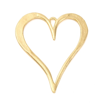 Rack Plating Alloy Big Pendants, Heart, Golden, 71.5x58.5x3mm, Hole: 8x3.5mm