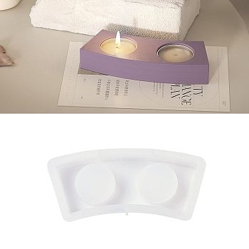 DIY Candle Silicone Molds, for Candle Making, Arch , White, 77x166x26.5mm, Inner Diameter: 42mm