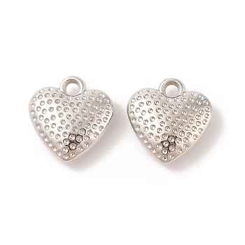 CCB Plastic Pendants, Heart with Groove, Platinum, 18.5x18x6mm, Hole: 2.5mm