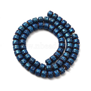 Electroplated Natural Lava Rock Beads Strands(G-G984-06C)-2