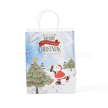 Christmas Theme Kraft Paper Bags(ABAG-H104-D07)-5