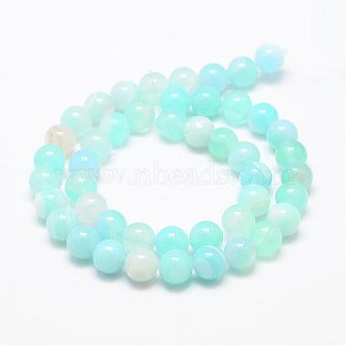 Chapelets de perles en agate rayée naturelle/agate à bandes(G-K155-A-8mm-04)-2