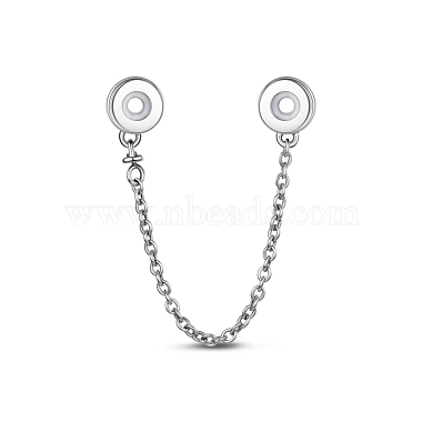 TINYSAND 925 Sterling Silver Round Safety Chains & Beads(TS-S-141)-2