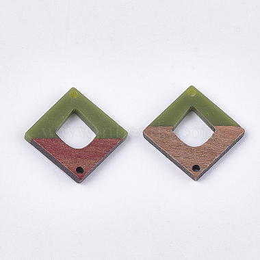 Resin & Walnut Wood Links connectors(RESI-S367-15C)-2