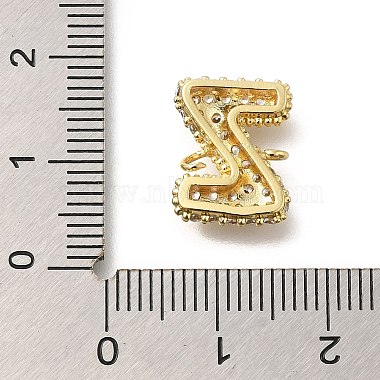 liens lettres en laiton micro pavé de zircones cubiques(KK-I717-04Z)-3