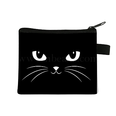 Black Cat Shape Polyester Wallets