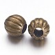 6MM Antique Bronze Plated Round Iron Corrugated Spacer Beads(X-E185Y-NFAB)-2