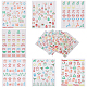 7 Sheets 7 Styles PET Christmas Nail Art Stickers(DIY-FH0005-74)-1
