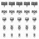 25piezas 5 eslabones de suspensión de aleación estilo tibetano(TIBE-YW0001-41)-1