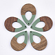 Resin & Walnut Wood Pendants(X-RESI-S358-94C)-1