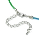 Faceted Rondelle Glass Beaded Necklace for Women(NJEW-M208-02B)-5