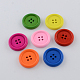 4-Hole Dyed Wood Buttons(BUTT-R033-025)-1
