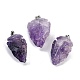 Raw Rough Natural Amethyst Pendants(G-G162-01P-02)-1