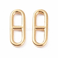 304 Stainless Steel Links Connectors, Oval, Golden, 13x5x1.5mm, Hole: 2.5x4.5mm(STAS-B024-96G-01)