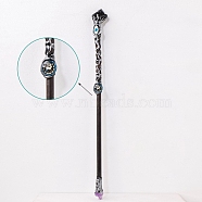 Natural Obsidian Twelve Constellation Magic Wand, Cosplay Magic Wand, for Witches and Wizards, Capricorn, 290mm(PW-WG23699-05)