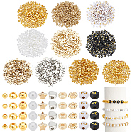 1750PCS 10Style CCB Plastic Beads, Mixed Color, 3.5~7x3.5~7x2~5mm, Hole: 1~2mm(CCB-NB0001-10)