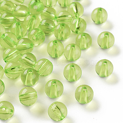 Transparent Acrylic Beads, Round, Yellow Green, 12x11mm, Hole: 2.5mm, about 566pcs/500g(MACR-S370-A12mm-729)