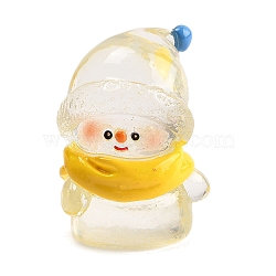 Christmas Resin Figurine Statues for Home Office Desktop Decoration, Snowman, 35x27x21mm(DJEW-M017-01C)