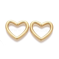 Ion Plating(IP) 304 Stainless Steel Links Rings, Heart, Golden, 14x16x1mm, 10.5x11.5mm Inner Diameter(STAS-H100-58G)