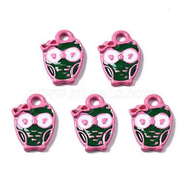 Green Owl Alloy Charms