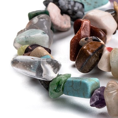 Mezcló los abalorios de la piedra preciosa de hebras naturales y sintéticas(G-G011-13)-2