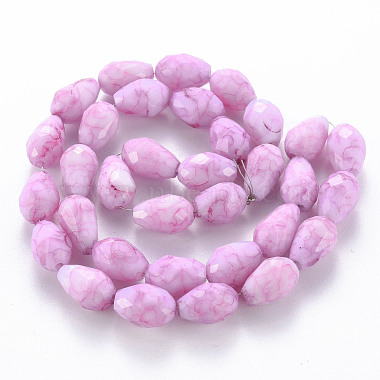 Opaque Baking Painted Crackle Glass Beads Strands(EGLA-T008-17D)-2