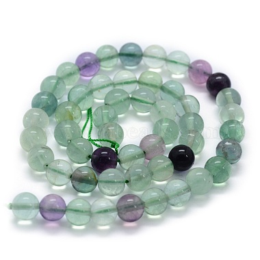 Natural Fluorite Beads Strands(X-G-G763-06-8mm)-2