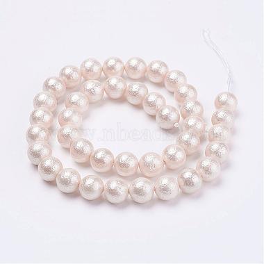 Wrinkle Textured Shell Pearl Beads Strands(BSHE-E016-8mm-07)-2