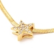 Star 304 Stainless Steel Micro Pave Cubic Zirconia Pendant Necklaces(NJEW-F285-02)-2