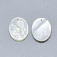 Natural White Shell Mother of Pearl Shell Pendants(SSHEL-S264-013)-2