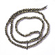 Chapelets de perles de pyrite naturelle (G-F596-38-2mm)-2