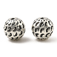 Tibetan Style Alloy Beads, Round, Antique Silver, 10mm, Hole: 1.5mm,  about 226pcs/1000g(FIND-E041-09AS-01)