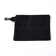 Oxford Cloth PVC Waterproof Coating Bag, with Plastic Clasp and Alloy Zipper Puller, Automotive Accessories, Rectangle, Black, 180x312x3mm(AJEW-WH0183-12B)
