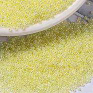 MIYUKI Round Rocailles Beads, Japanese Seed Beads, (RR514) Lemon Ice Ceylon, 15/0, 1.5mm, Hole: 0.7mm, about 5555pcs/10g(X-SEED-G009-RR0514)