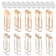 DIY Blank Dome Safety Pin Brooch Making Kit, Including Alloy Brooch Base Settings, Glass Cabochons, Platinum & Light Gold, 10Pcs/box(FIND-NB0003-02)