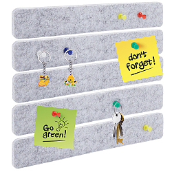 Rectangle Self-adhesive Felt Sticky Notes for Memo Notepads, with Iron Map Pins, White, 22.7~328x22.7~49.5x8~8.3mm(AJEW-CP0008-55B-02)