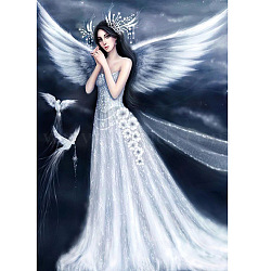 DIY 5D Angel & Fairy Pattern Canvas Diamond Painting Kits, with Resin Rhinestones, Sticky Pen, Tray Plate, Glue Clay, for Home Wall Decor Full Drill Diamond Art Gift, Angel & Fairy Pattern, 40x30x0.03cm(DIY-C021-10)